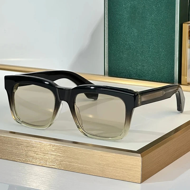 New TORINO Square Polarized Lenses Sunglasses Photochromic High Quality Thick Acetate Uv400 Men Designer Brand Eyeglasses