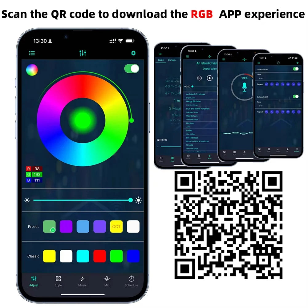 Outdoor Smart Landscape Spotlight APP and Remote Control 16 Million Colors IP65 Waterproof For Path Courtyard Gardens Backyard