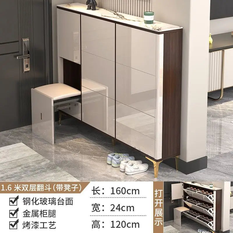 Luxury Ultra-thin Shoe Cabinet Organizer Storage Living Room Display Modern Shoe Shelf Slippers Muebles Shoemakers Furniture