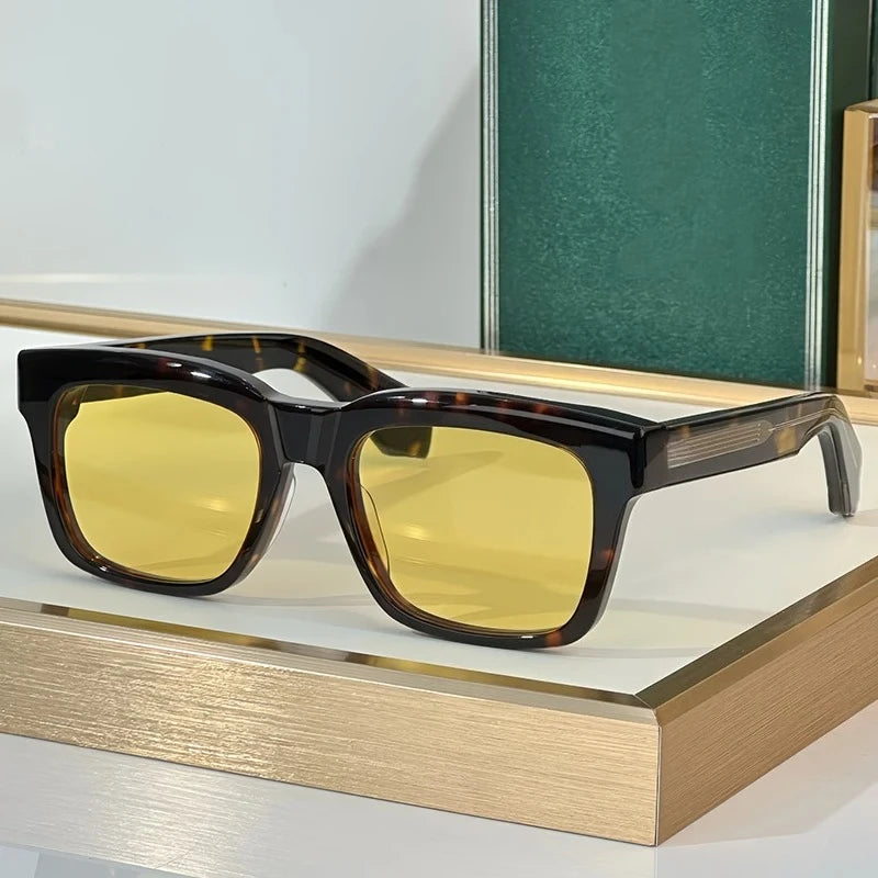 New TORINO Square Polarized Lenses Sunglasses Photochromic High Quality Thick Acetate Uv400 Men Designer Brand Eyeglasses