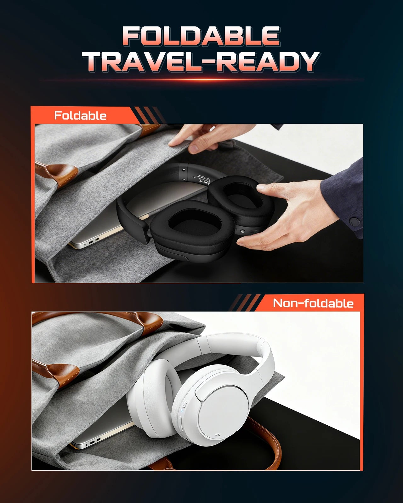 NUBWO Wireless Gaming Headset Dual 2.4G & Bluetooth Simultaneous Gaming Headphones Noise-Canceling Mic Comfortable Foldable