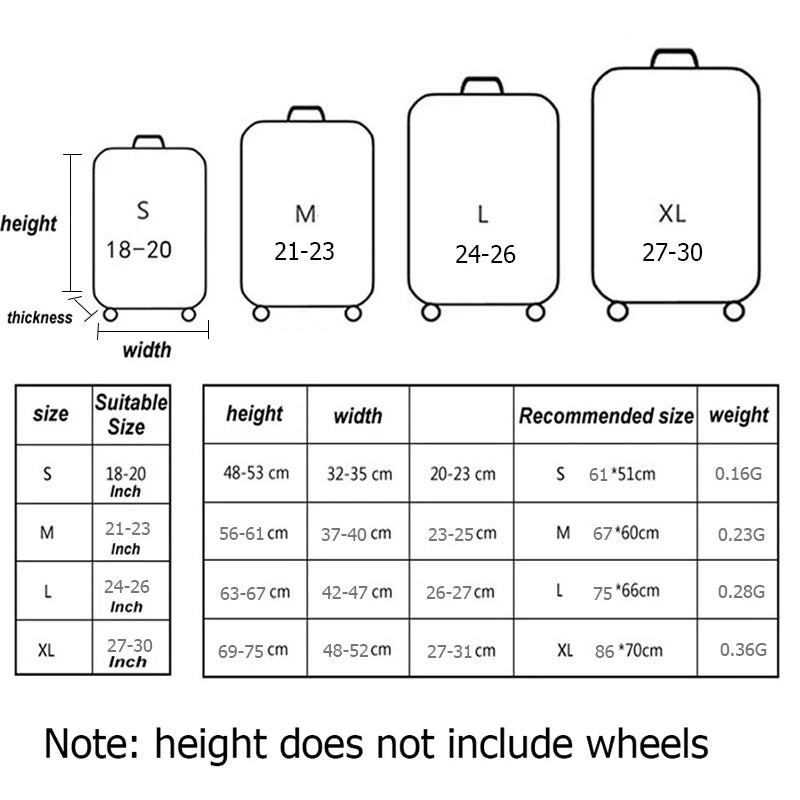 Fashion Suitcase Cover High Elastic Geometry Love Heart Shaped Luggage Case Dust Cover 18-32Inch Suitcase Essential Accessories