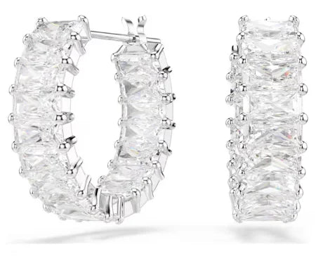 Original white crystal clip earrings, women's fashion trend earrings, jewelry accessories, birthday party gifts