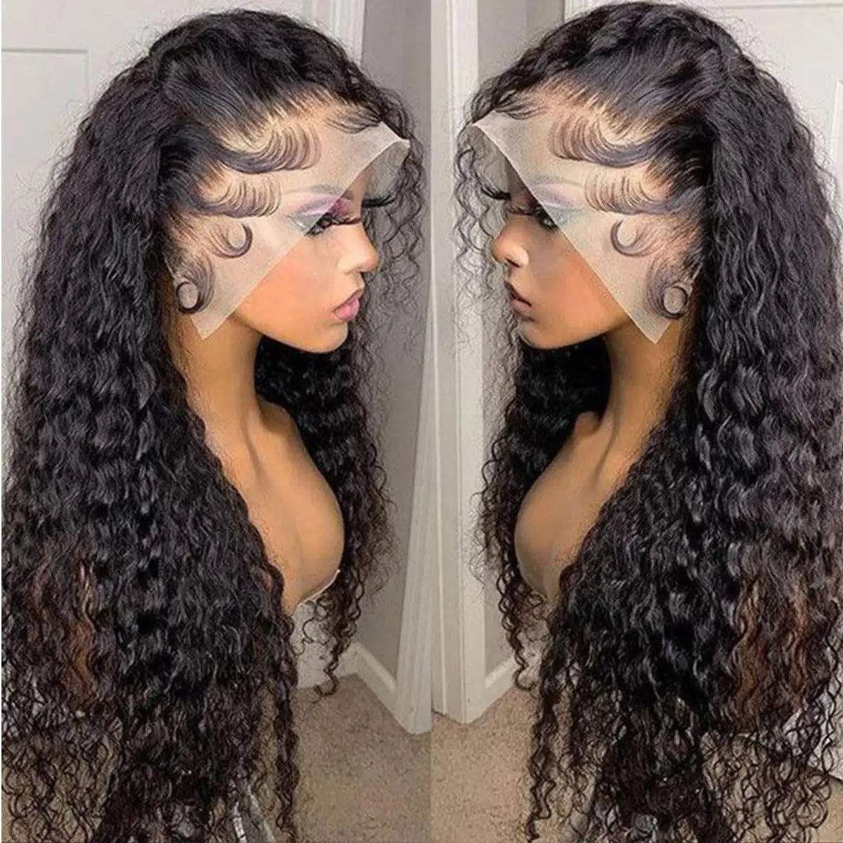 Deep Wave 13x6 Lace Front Human Hair Wig 30 40 Inches Brazilian Water Deep Wave 13x4 HD Lace Frontal Wig Curly Wigs For Women