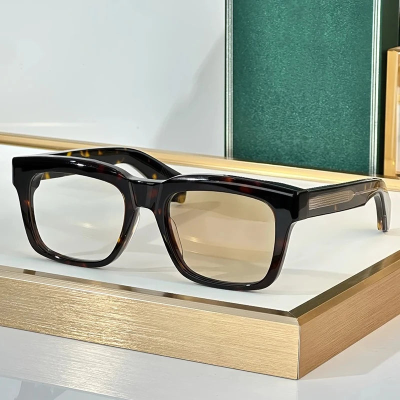 New TORINO Square Polarized Lenses Sunglasses Photochromic High Quality Thick Acetate Uv400 Men Designer Brand Eyeglasses