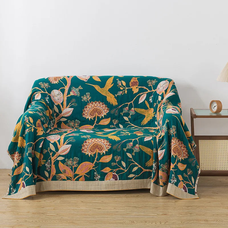 New Luxury Cotton Blankets And Bedspread Double-sided Sofa Towel Household Nap Blankets Soft Summer Cooling Quilt Bed Sheet