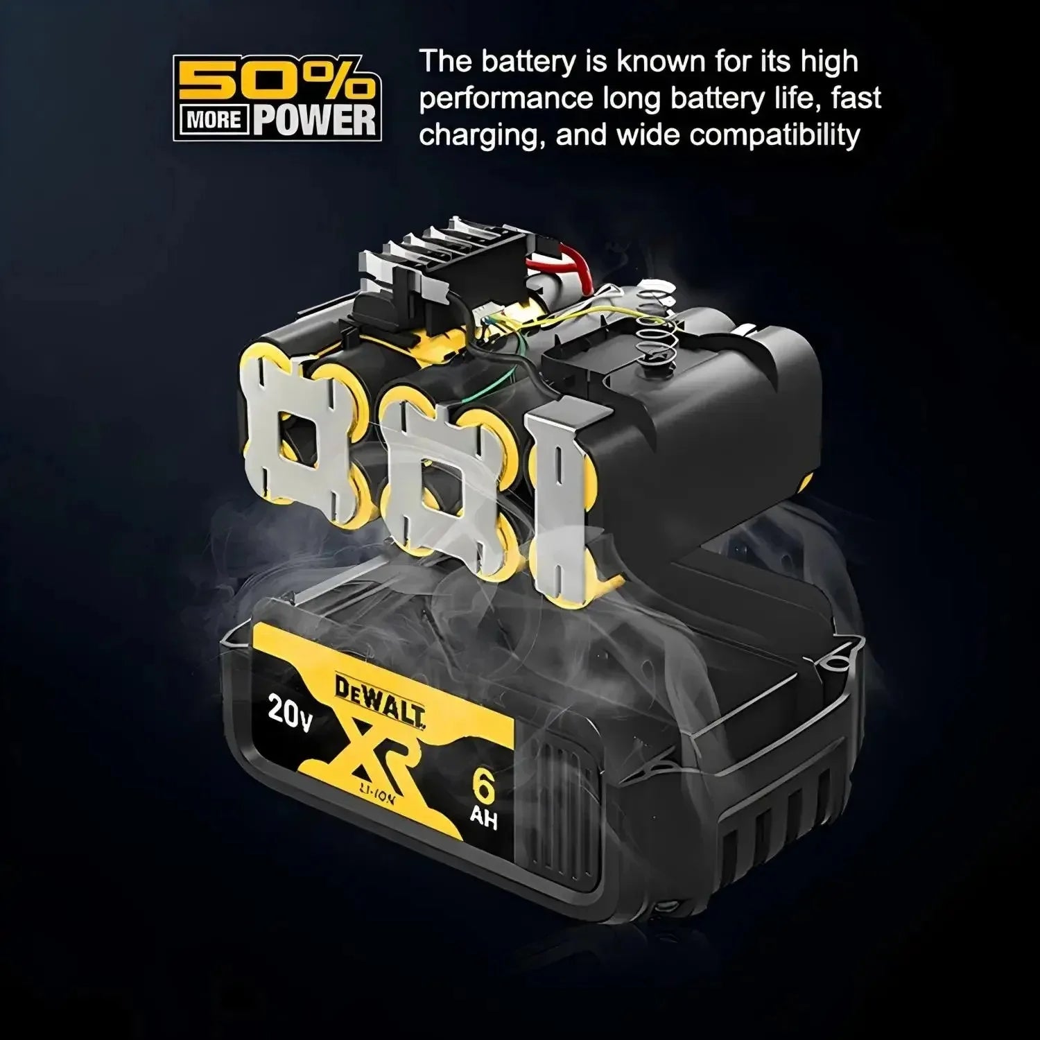 DeWalt 100% Original Battery 20V 6000mAh Li Ion Battery For DCB206 DCB205 DCB204 DCB200 DeWalt Power Tools Battery Air Transport
