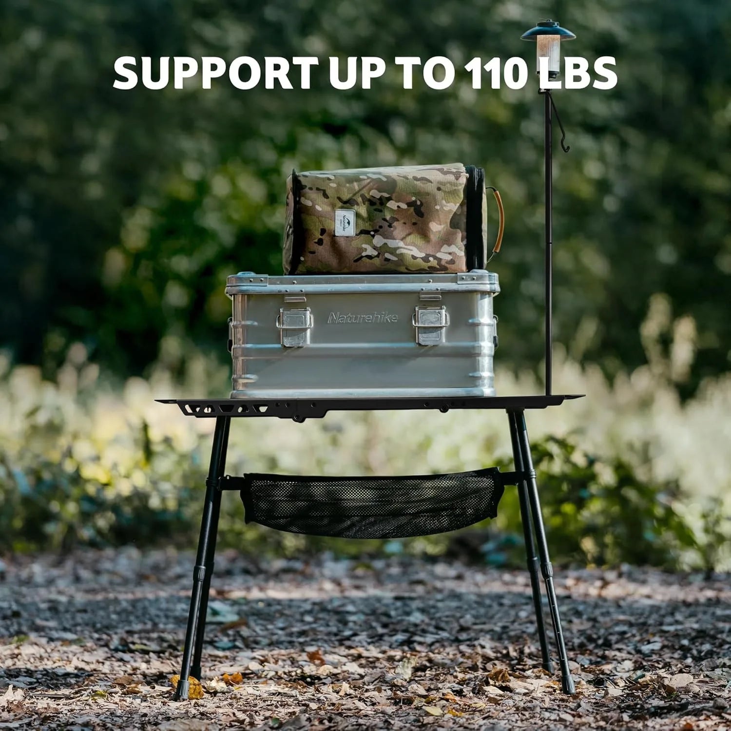 Naturehike H02 IGT Table Camping Multifunctional Tactical Table Height Adjustable Desk Kitchen Folding Table BBQ Picnic