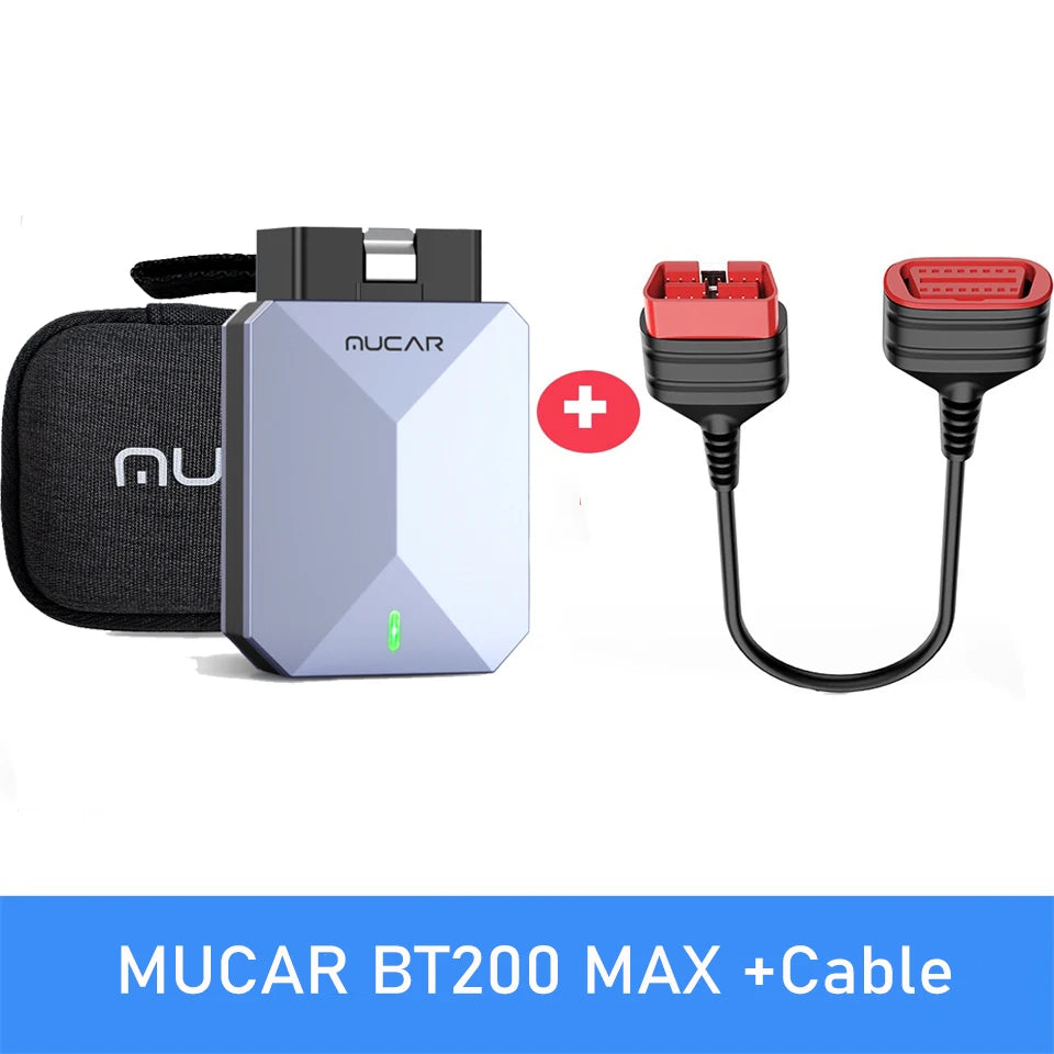 MUCAR BT200 MAX OBD2 Scanner Full System Automotive Diagnostic Scanners 15 Reset Active Test Lifetime Free Update Mucar Scanner