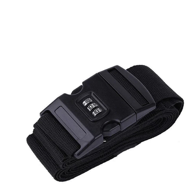 Adjustable Cipher Luggage Strap Travel Essential Accessories Suitcase Supplies Fixed Belt Password Strap for 18-34 Inch Suitcase