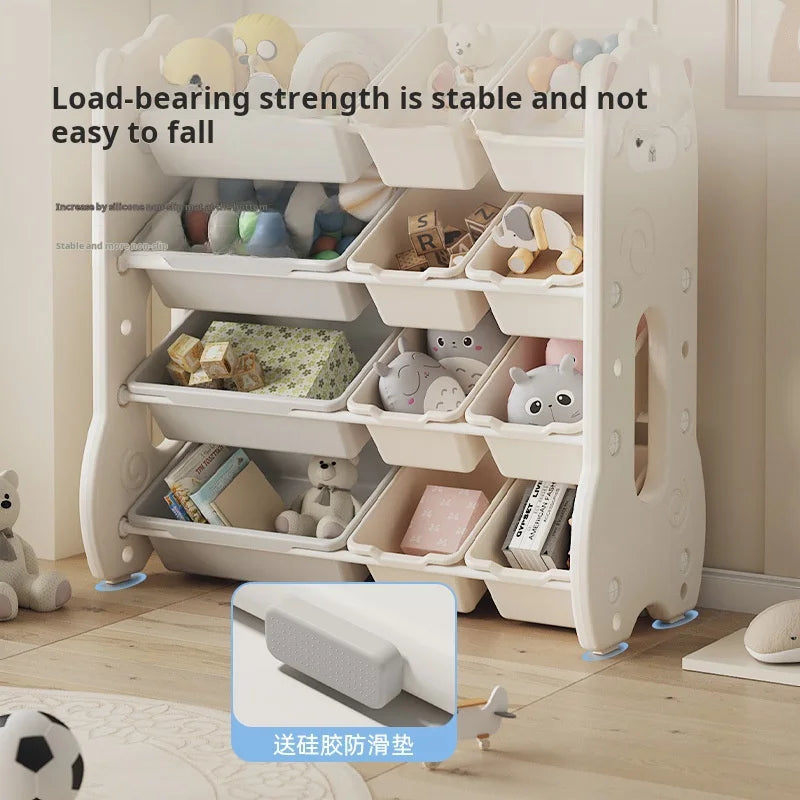 Children's toy storage  large capacity classification multi-layer storage rack baby locker Shelf organizer Children's bookshelve