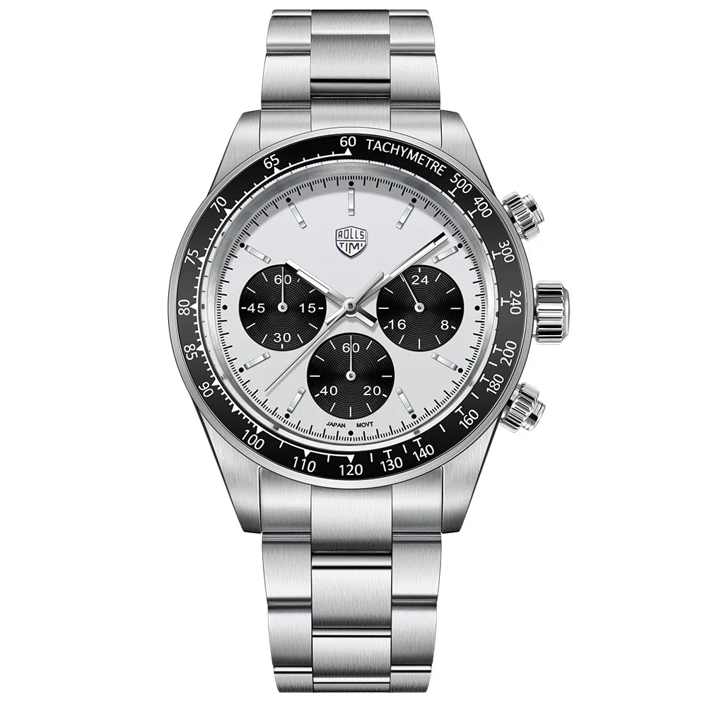 RollsTimi2026new men's watch top outdoor light sports men's quartz watch chronograph AR sapphire mirror fashion clock waterproof