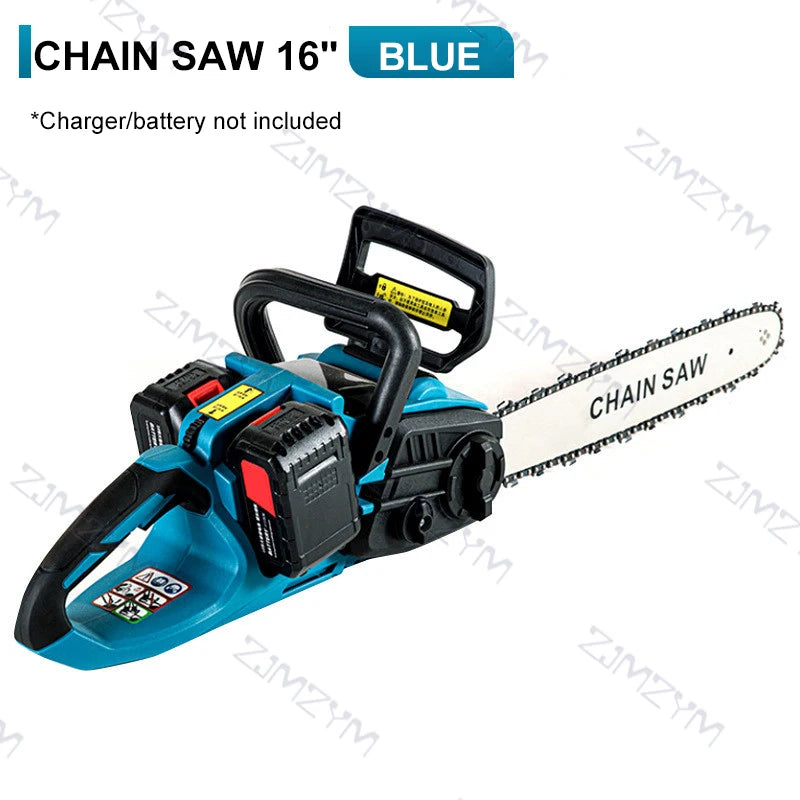 16 Inch Brushless Cordless Electric Chainsaw Rechargeable Handheld Cutter Woodworking Tools for Gardener Power Tools