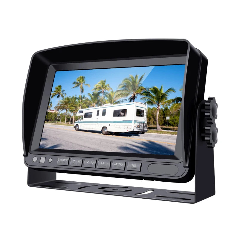 4CH Backup Camera System With Vehicle Security System 4 Waterproof Infrared Night Vision Cameras For RV Truck Bus