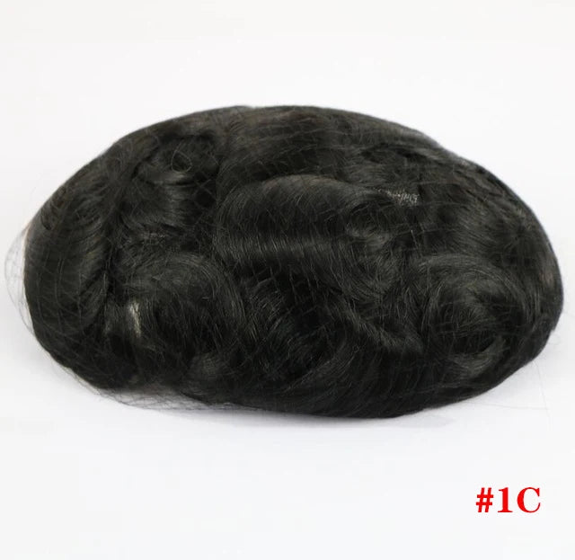 Australia Man Toupee Human Hair Wigs Lace PU Human Hair System Men Wig Hairpiece Indian Human Hair Natural Capillary Prosthesis