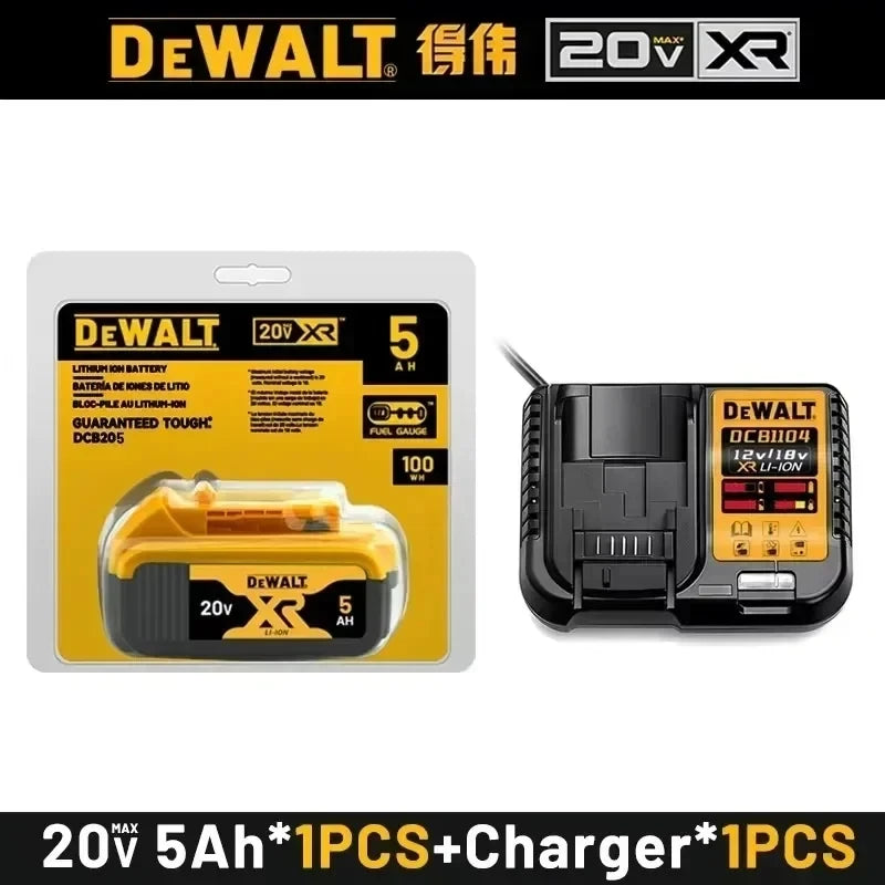DeWalt 100% Original Battery 20V 6000mAh Li Ion Battery For DCB206 DCB205 DCB204 DCB200 DeWalt Power Tools Battery Air Transport