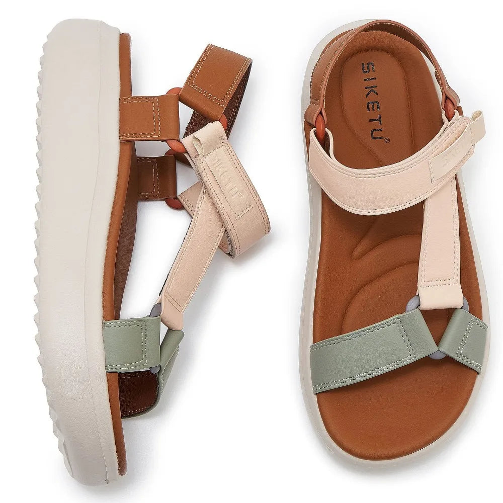 Sandals for Women's 2026 Summer New Lightweight Sandals for Casual Sports Comfort Thick Bottom Large Platform Womens Shoes