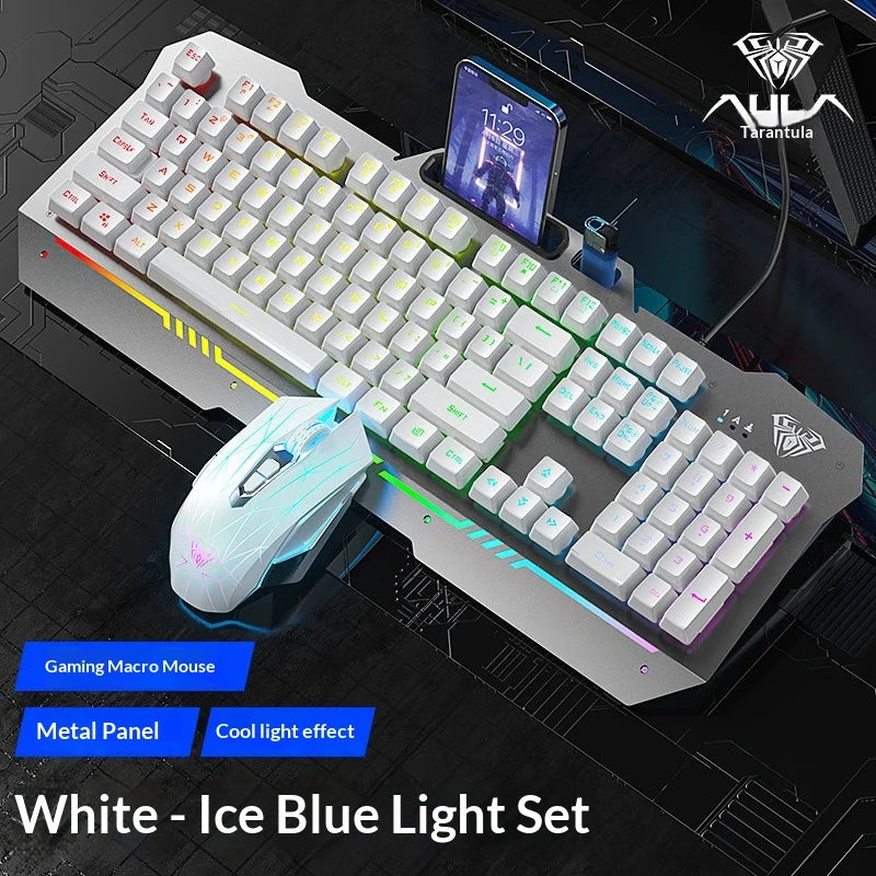 F3010 Mechanical Feel Wired Keyboard Ergonomic Design for Gaming Office Laptop Desktop Computer Home Adult