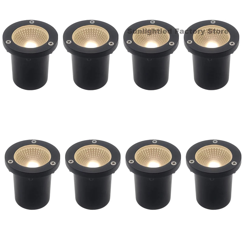 LED Underground Lamp Waterproof In-Ground Light Buried Light Landscape Lighting for Path Deck Garden Outdoor Lamp 12V 220V