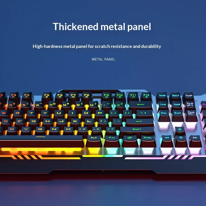 F3010 Mechanical Feel Wired Keyboard Ergonomic Design for Gaming Office Laptop Desktop Computer Home Adult