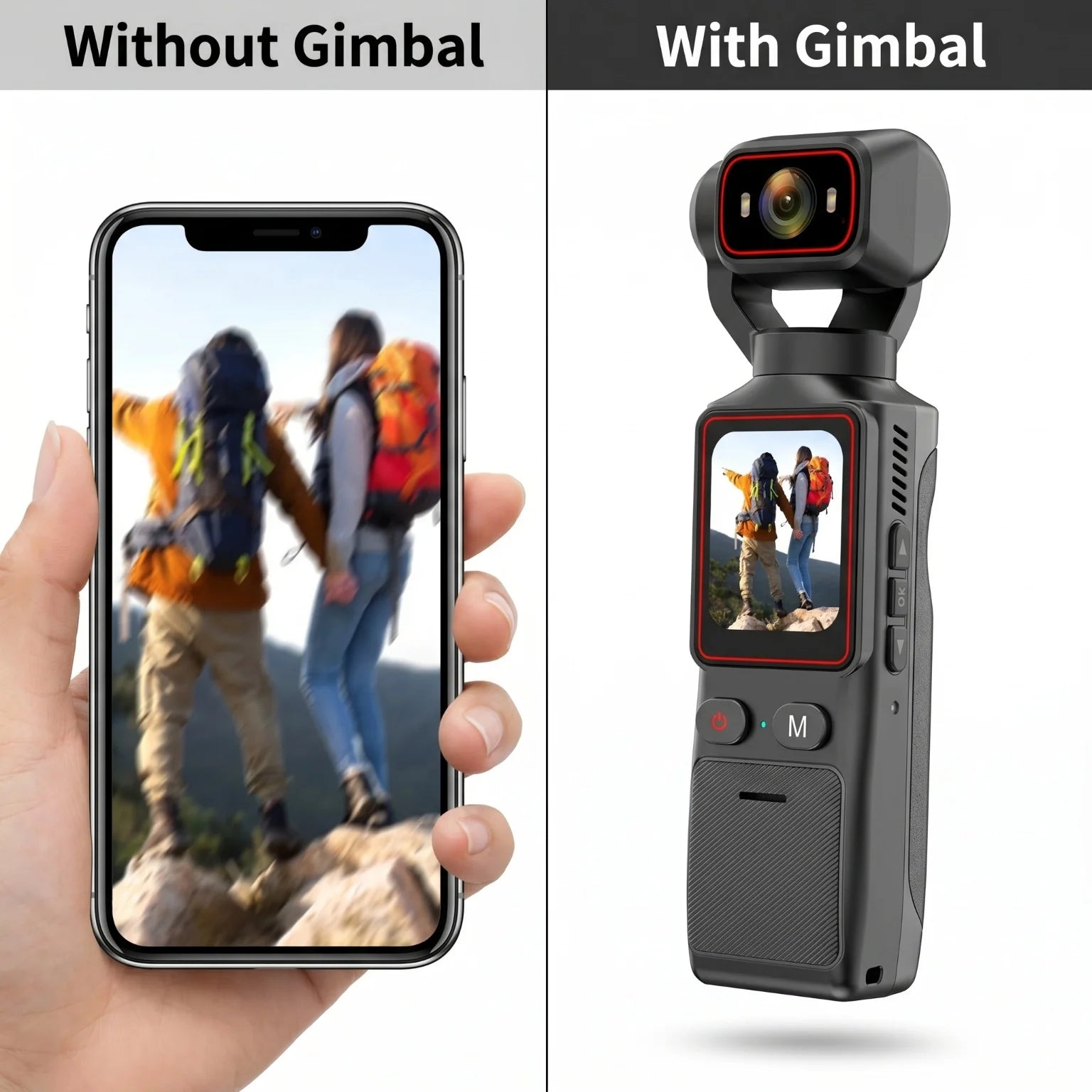 Mini 2.7K Action Camera 180° Rotate WiFi Pocket Vlog Camera 6 Hours Long Life EIS Anti Shake Sport Cam for Motorcycle Travel Recording