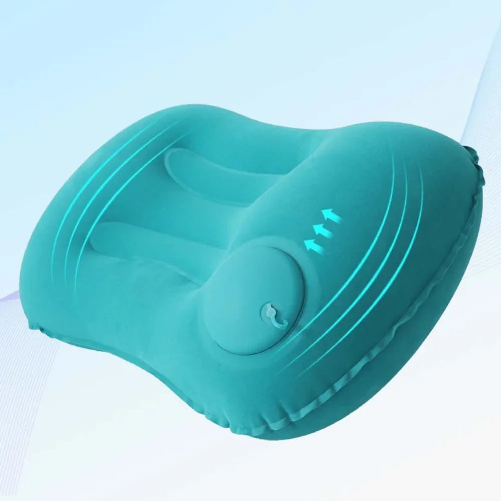 Ultra Comfort Inflatable Camping Pillow-Square Portable Neck Lumbar Support for Outdoor Travel Hiking Airplane Office&Hom