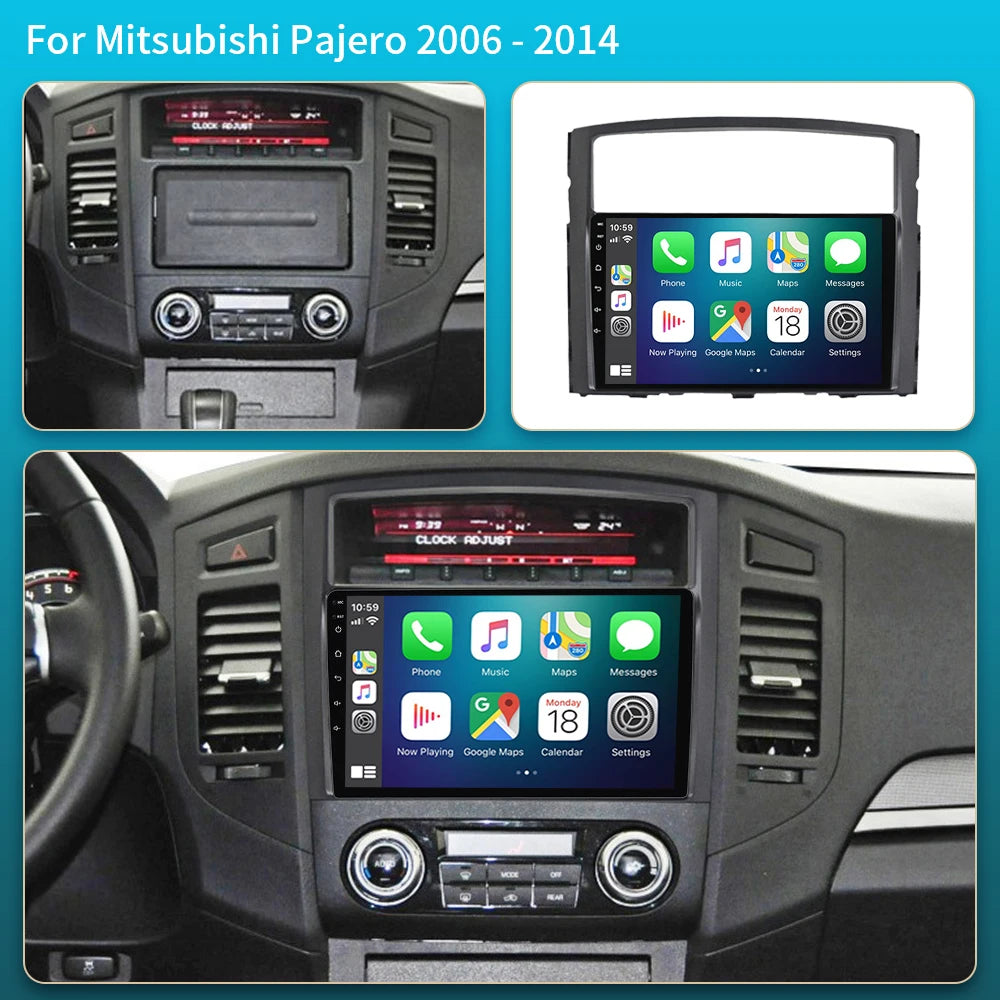 For Mitsubishi Pajero 4 2006-2014 Android Car Radio Automotive Multimedia Player GPS Navigation Carplay Touch Screen Auto Stereo