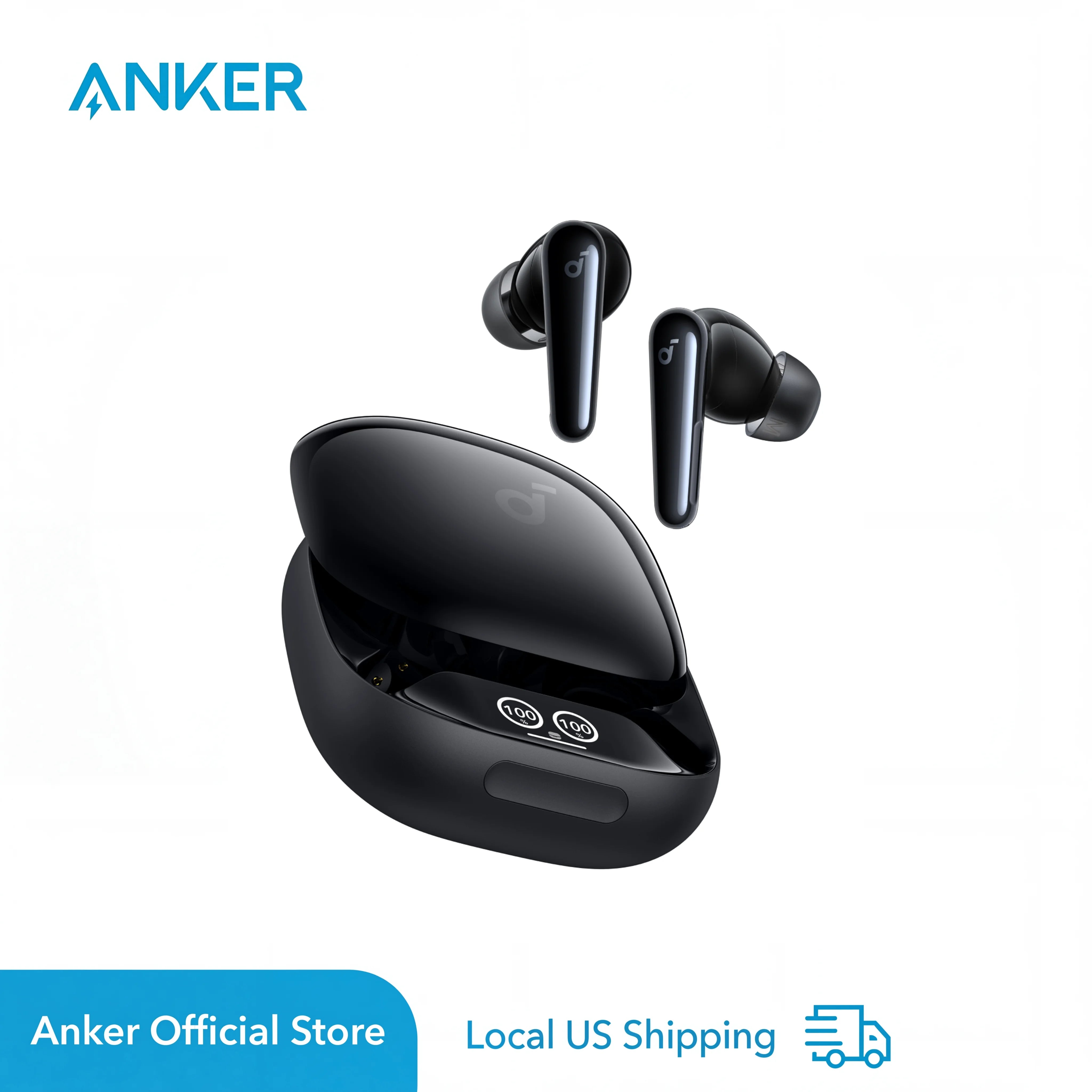 Soundcore Liberty 4 Pro by Anker, Noise Cancelling Wireless Earbuds, Real-Time Adaptive Noise Cancelling (Refurbished)