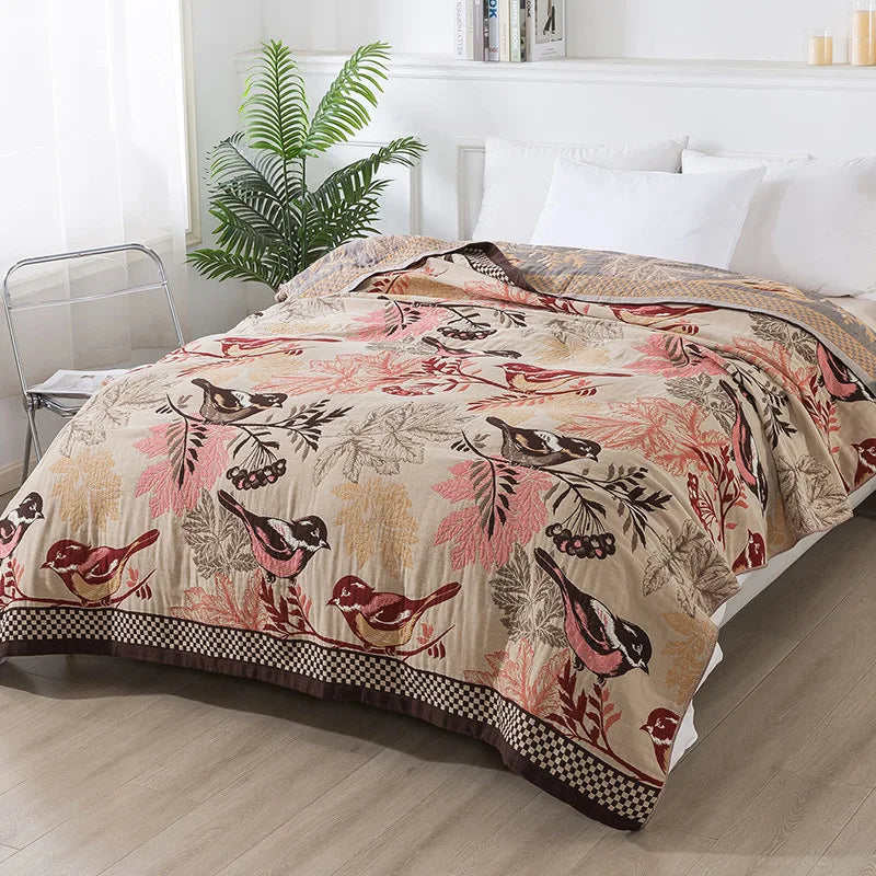 New Luxury Cotton Blankets And Bedspread Double-sided Sofa Towel Household Nap Blankets Soft Summer Cooling Quilt Bed Sheet