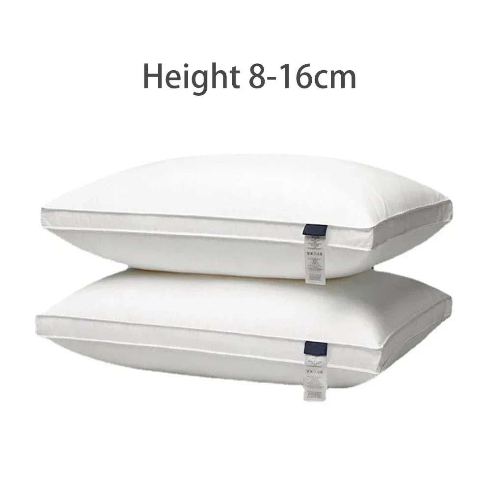 5 Star Hotel Pillow, 100% Cotton Bed Pillow, Ergonomic Neck Support Pillow for Adults Home