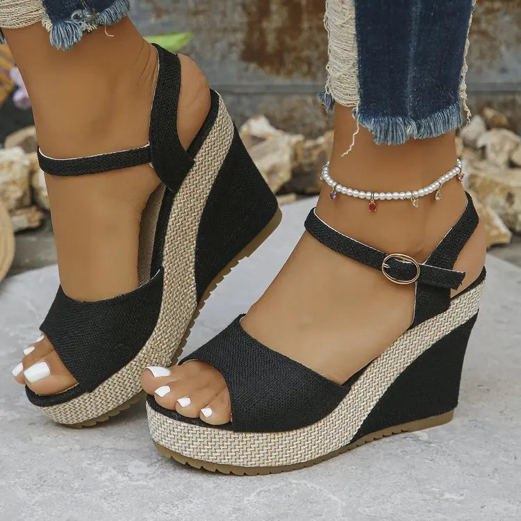 Women Sandals  Fashion Wedges Shoes Women Summer Platform High Heel Female Buckle Sandals Sexy Bohemia Style Women Shoes