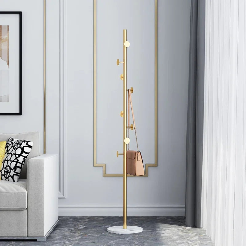 Marble Clothes Hanger Floor-Standing Bedroom Rack Simple Coat Stand Popular Clothes Organizer Luxury Garment Display