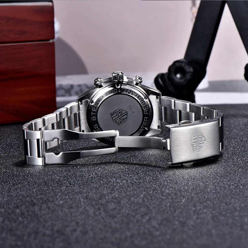 RollsTimi2026new men's watch top outdoor light sports men's quartz watch chronograph AR sapphire mirror fashion clock waterproof