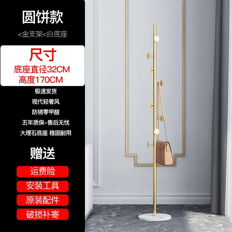 Marble Clothes Hanger Floor-Standing Bedroom Rack Simple Coat Stand Popular Clothes Organizer Luxury Garment Display