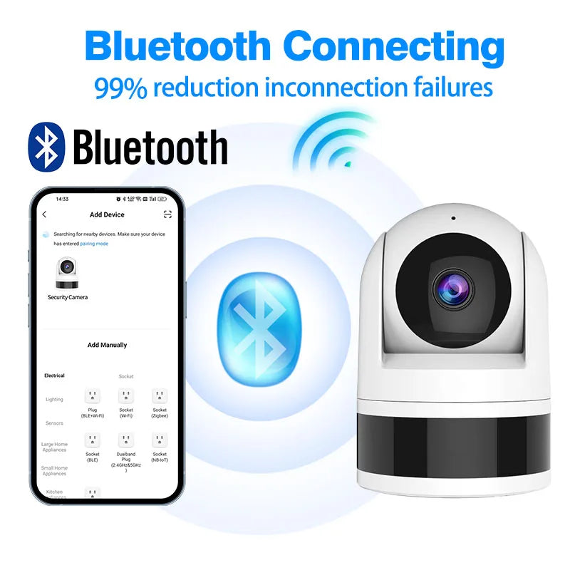Tuya WiFi Security Camera 4MP HD Smart Life APP Indoor Monitor Supports Two-way Voice Intercom Monitors Real Time Auto Tracking