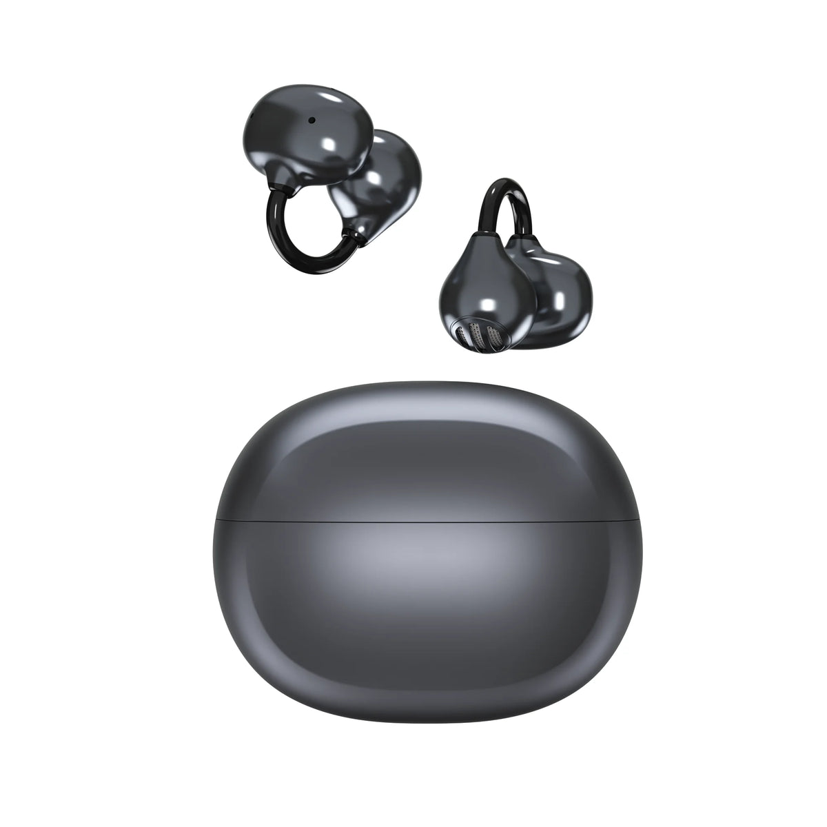Ear Clip Earbuds Open Ear Wireless Earphones Bluetooth 6.0 Clip On Sports Headphones Super Bass IP55 Ear Buds HiFi Music Headset
