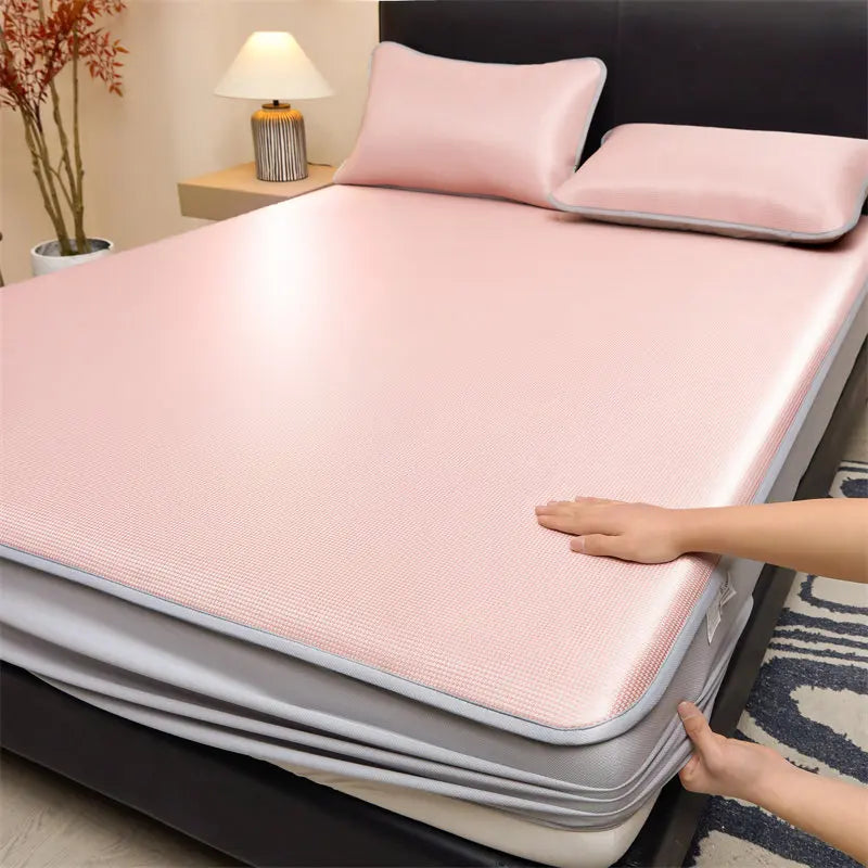 Bedroom Blue Bedsheets Cooling Pillowcase Dubble Quilt Cover Bedsheets Adult Mattresses Roupa De Cama Casal Korean Bedding Set