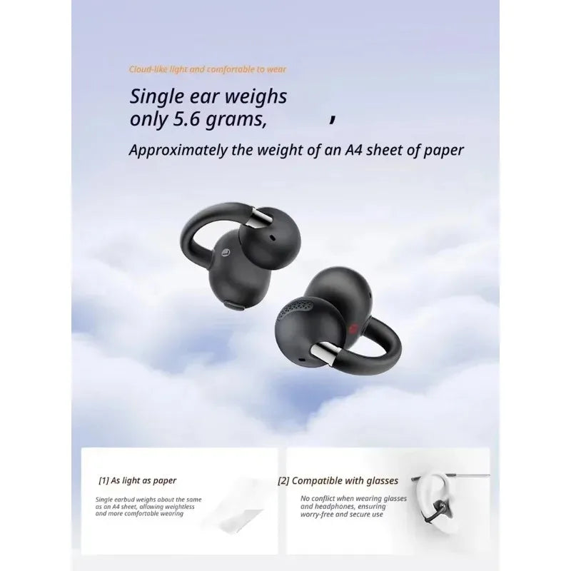 EarFun Clip 2 Open Wireless Earbuds Bluetooth 6.0 AI Real Time Translation Hi-Res IP55 Waterproof Long Battery Life Headphones