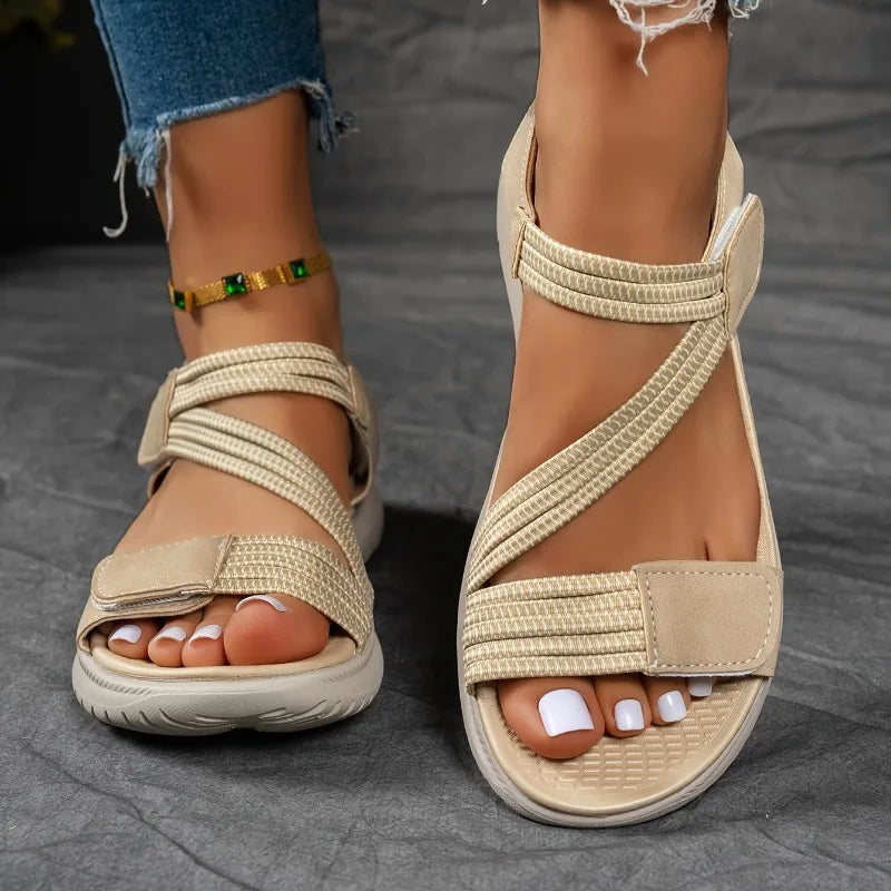 2026 Women New Fashion Elegant Sandals Summer Outdoor Sports Beach Wedge Height Increase Womens Comfortable Opened Toe Shoes