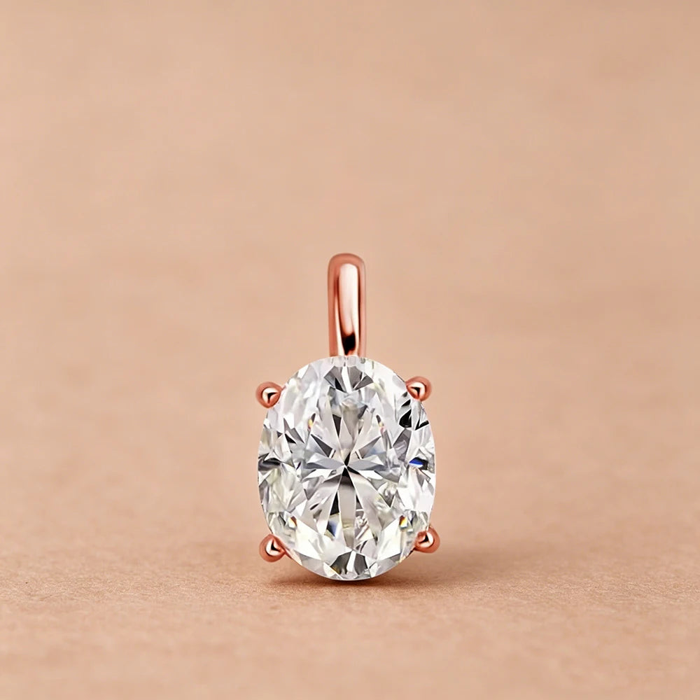 BXINY 3-5carat Oval Cut Moissanite Collar Choker Necklace 100% S925 Silver Solitaire Diamond Pendant NeckChain Gift Fine Jewelry