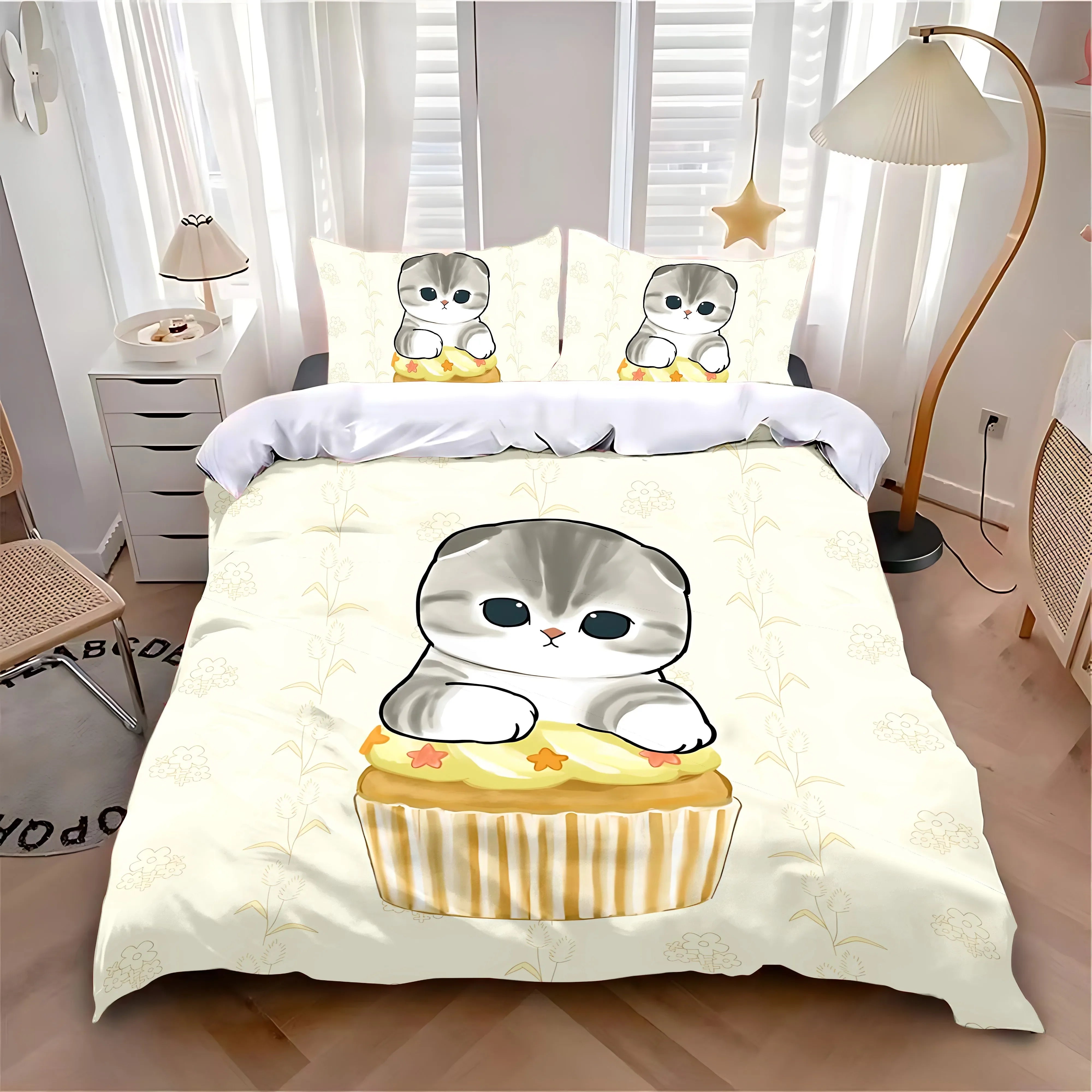 New Duvet Cover Pillowcase Bedding Set Hot Cute M-MofusandS Adult Boy Girl Bedroom Decoration Children Single Double Large Size