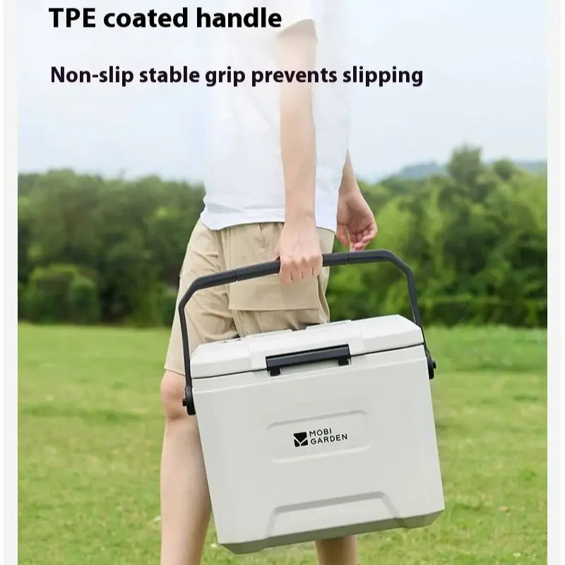 MOBI GARDEN Outdoor Portable Camping Picnic Cooler Food Grade PP Liner Outdoor Portable Mini Fridge Wear Resistant Shockproof