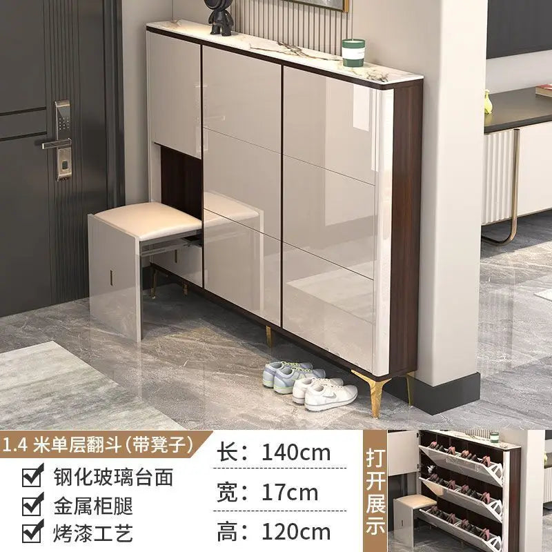 Luxury Ultra-thin Shoe Cabinet Organizer Storage Living Room Display Modern Shoe Shelf Slippers Muebles Shoemakers Furniture
