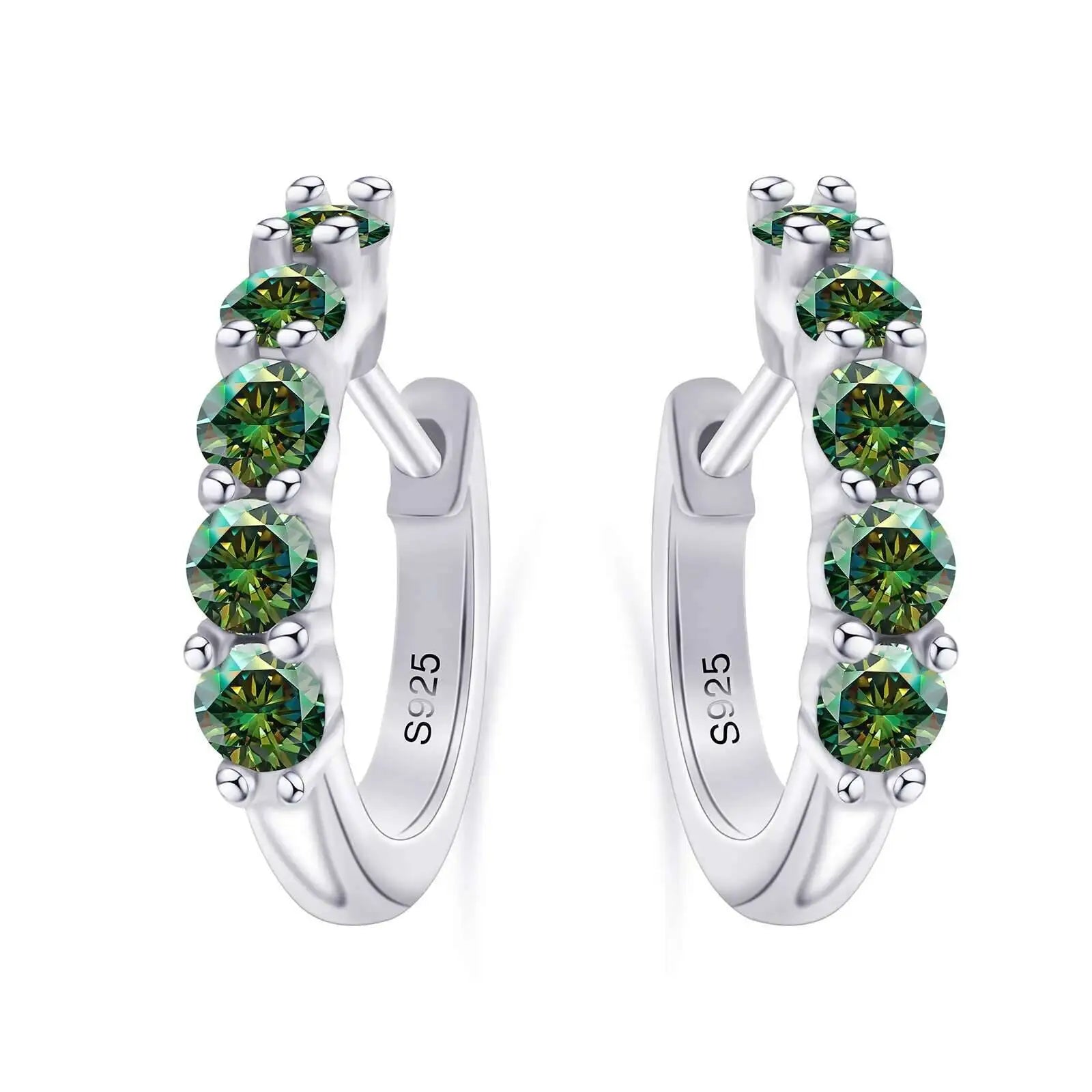 TY 3mm D Color Moissanite Earrings 925 Sterling Sliver Plated White Gold Hoop Earring For Women Wedding Party Fine Jewelry Gift