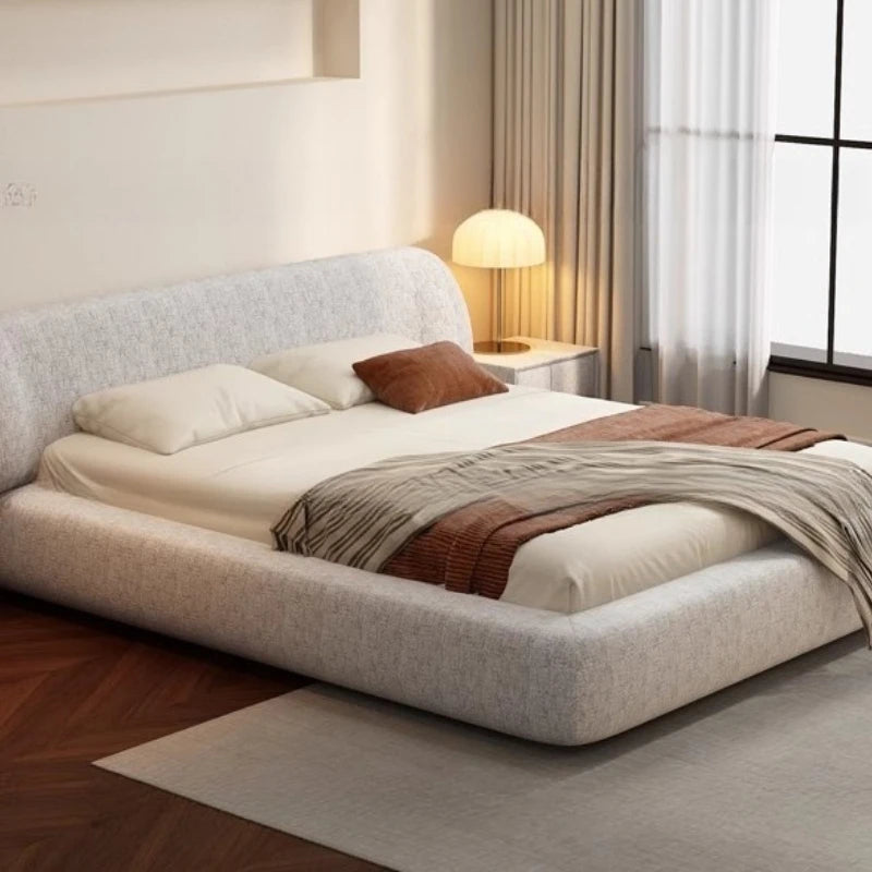 Wedding Comfortable Beds Aesthetics Double European Storage Modern Beds Cream Designer Minimalist Wood Cama Casal Furniture