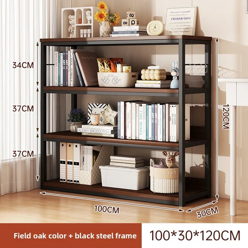 Bookshelf Floor-to-ceiling shelf Integrated wall-to-wall multi-layer storage rack Bedroom wall display cabinet Office shelf
