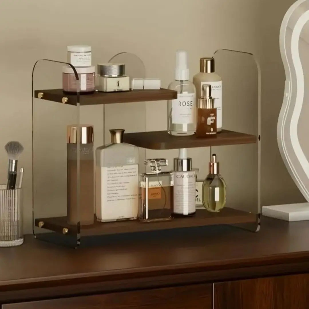 3 Layer Cosmetic Shelf, Acrylic Storage Shelf, Books And Magazines, Water Cup, Lipstick, Perfume Shelf, Toy Model, Storage Box