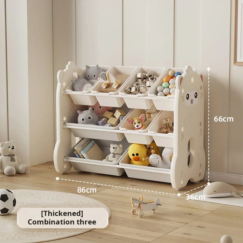 Children's toy storage  large capacity classification multi-layer storage rack baby locker Shelf organizer Children's bookshelve