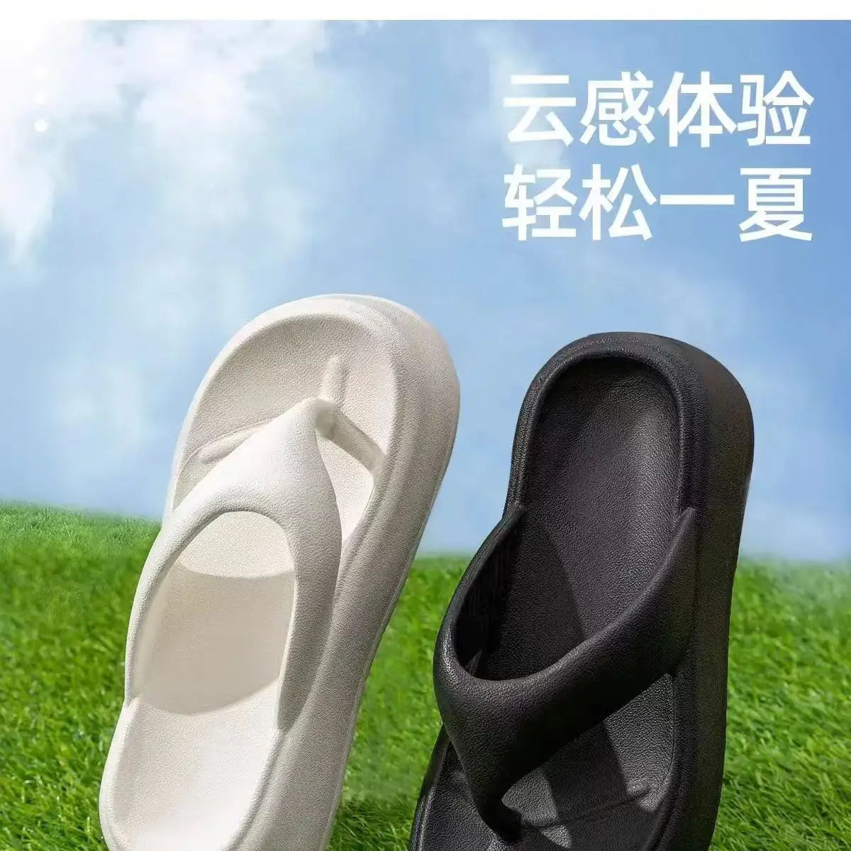 Platform Flip Flops for Women: Thick Cushioned Sole, Beach Slipper, Home Comfort, Summer Sandals