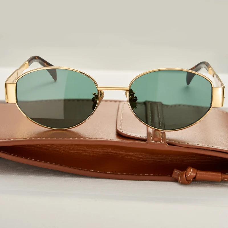 Hot Sale Women Round Sunglasses Brand Designer Metal Frame Shades Eyeware Girls Vintage Fashion Ladies Traveling Sun Glasses